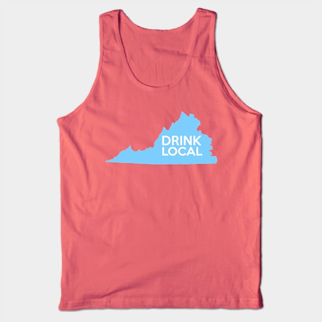 Virginia Drink Local VA Blue Tank Top by mindofstate